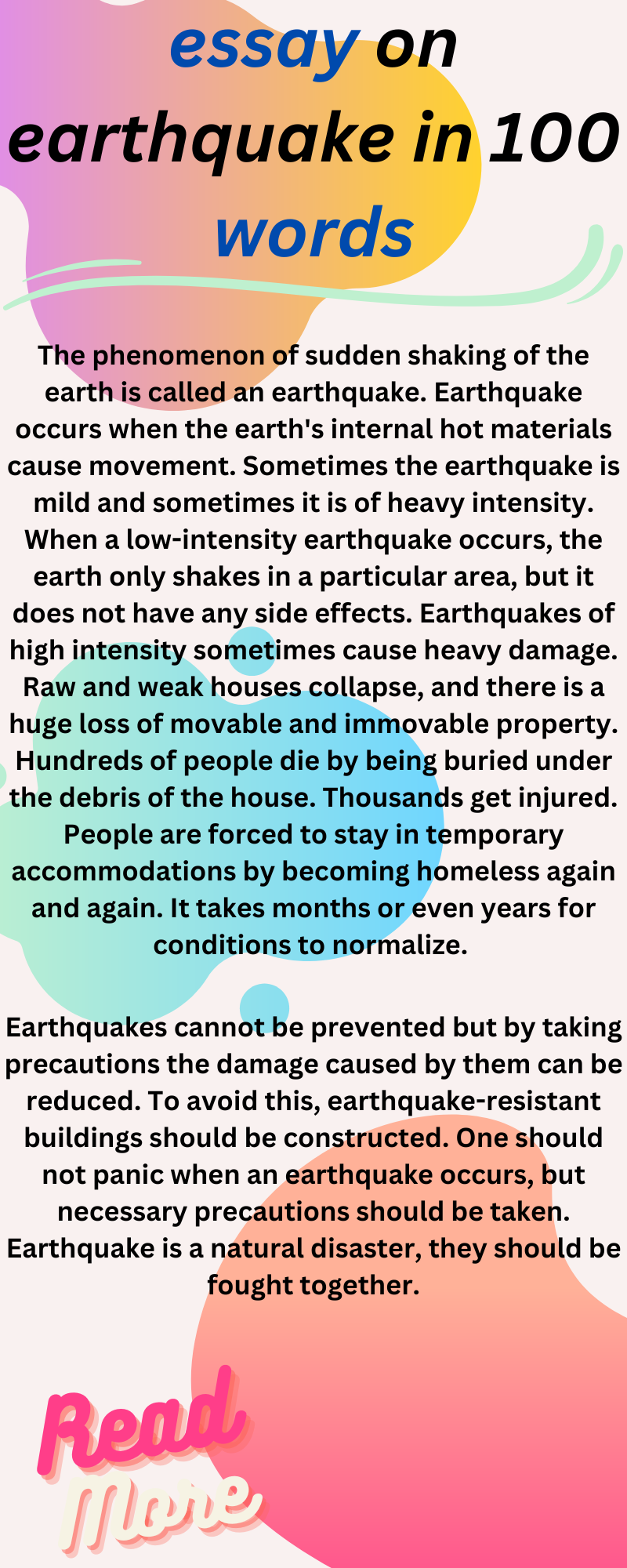 earthquake essay pdf